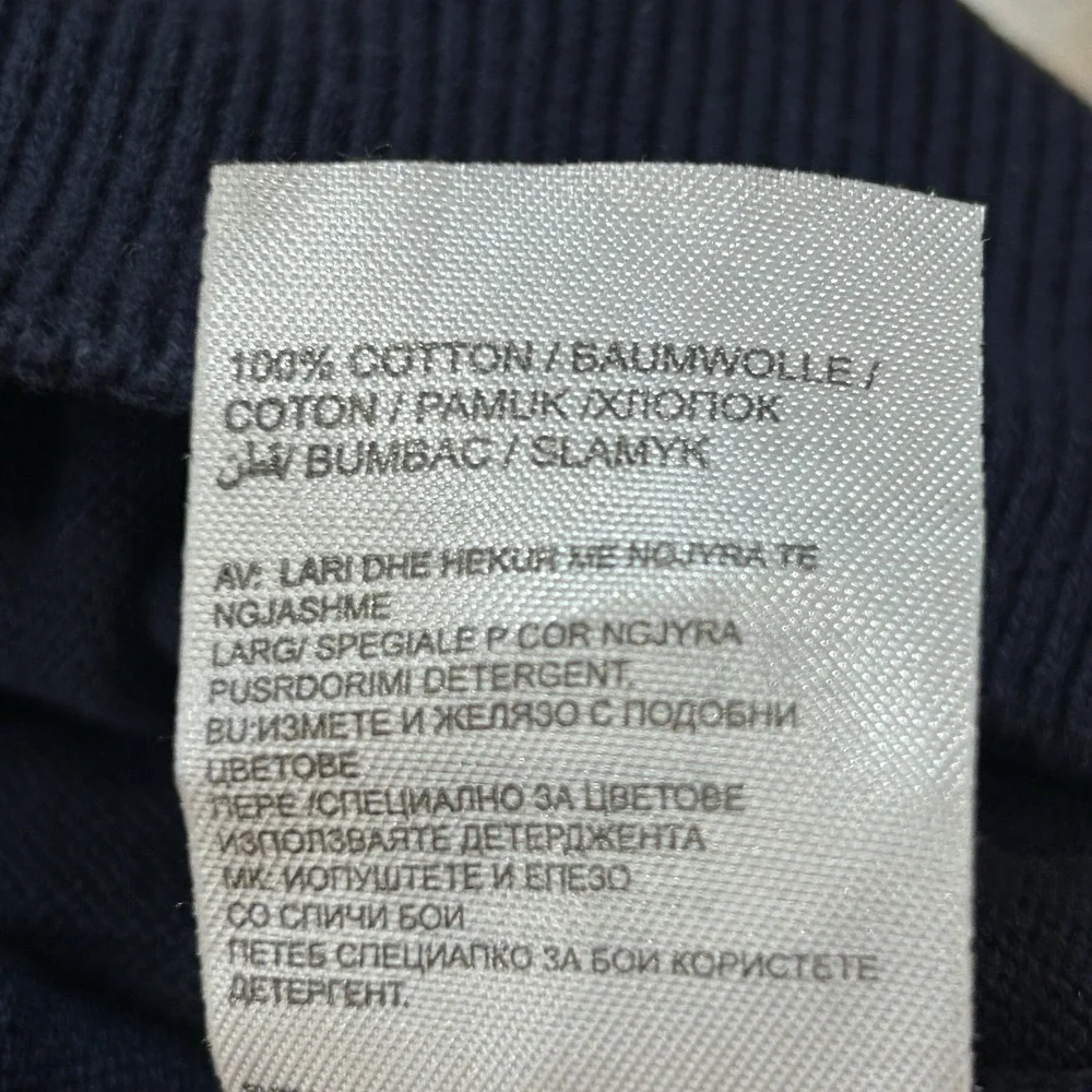 Polo Ralph Lauren Sweater Mens Medium Navy Blue Cotton Crewneck Pullover USA